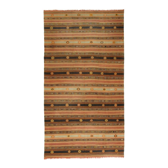 Vintage Turkish Handwoven Kilim, 6'3 X 11'7 For Sale