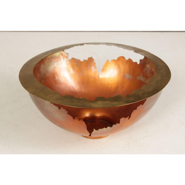 Metal Thomas Roy Markusen Studio Copper And Brass Decorative Bowl For Sale - Image 7 of 12