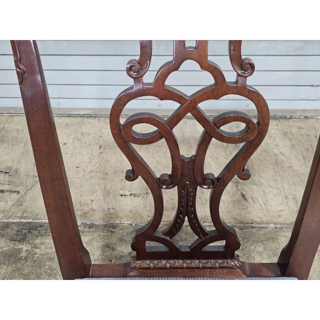 Late 20th Century Set of 8 Baker Stately Homes Mahogany Chippendale Dining Chairs Claw and Ball For Sale - Image 14 of 18