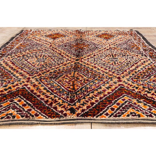 Vintage Zayane Beni M'Guild Moroccan Rug, 06'09 X 09'07 For Sale - Image 9 of 10