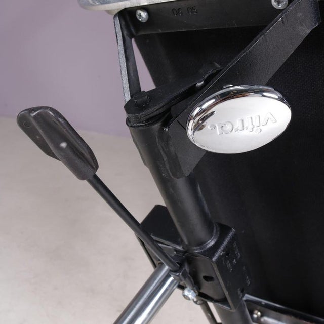 Model EA118 Desk Chair with Chrome Base, Black Hopsack Upholstery and Aluminium Armrests by Charles & Ray Eames for Vitra, Germany, 2000s For Sale - Image 3 of 15
