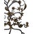 Mid-20th Century Hand-Forged Wrought Iron Candelabra With Applied Cast Brass Botanical Details For Sale In Raleigh - Image 6 of 11
