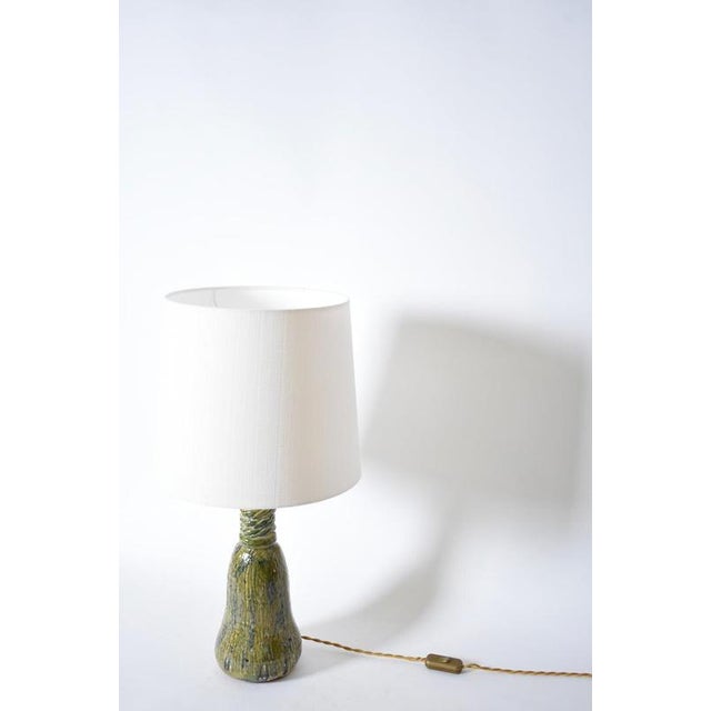 2000 - 2009 Beige, Green and Blue Ceramic Villandry Lamp from Barracuda Editions For Sale - Image 5 of 6