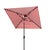 2020s Athens 7.5 Ft Square Crank Umbrella, Red With White Understripe For Sale - Image 5 of 6