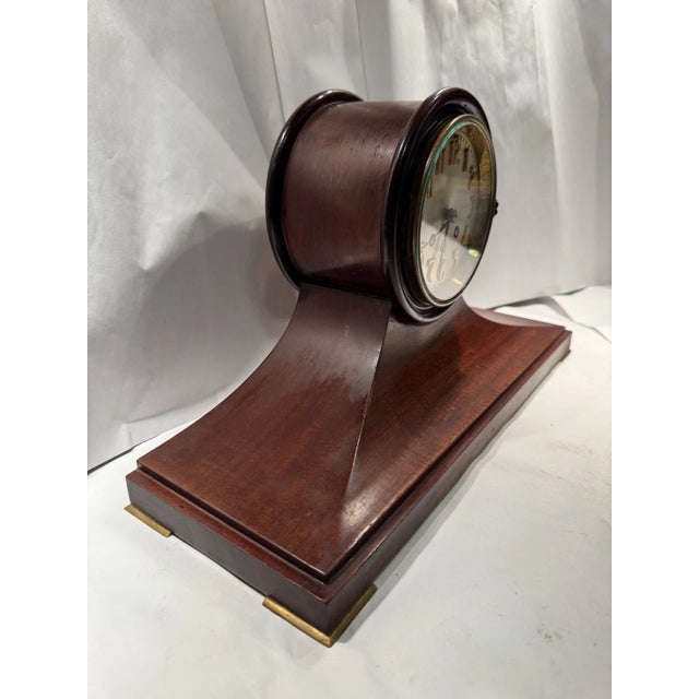 Brown Antique French Edwardian Mantel Clock by Samuel Marti For Sale - Image 8 of 11