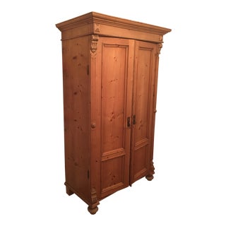 Light Wood French Style Armoire For Sale