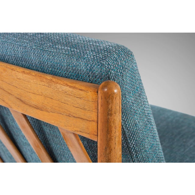 Wood Danish Modern Model 118 Chair by Grete Jalk for France and Sons with Commentary Danish Ottoman, Denmark, 1960's For Sale - Image 7 of 13