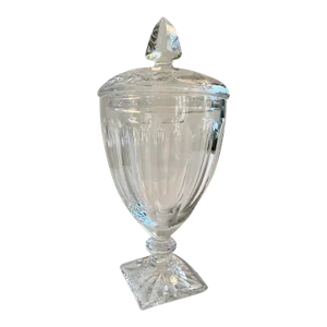 Mid 20th Century Josair Hand Blown Crystal Jar, Made in Germany