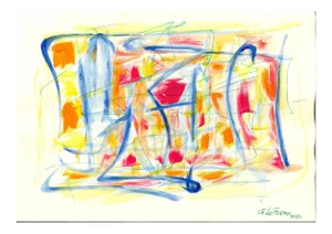 Giorgio Lo Fermo, Colored Composition, Gouache and Watercolor, 2020