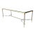 Vintage Maison Jansen Style Steel and Brass Glass Top Coffee Table For Sale