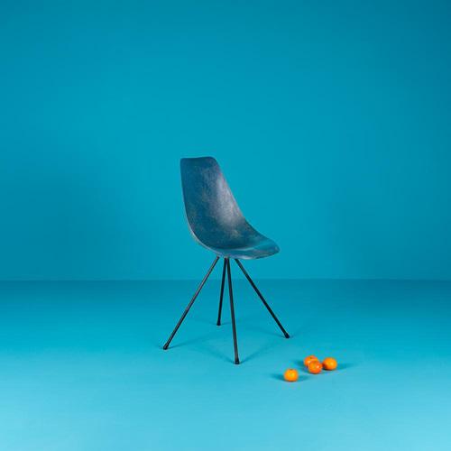 Blue Gelcoat Chair by Jean Raymond Picard, 1950s For Sale - Image 11 of 11