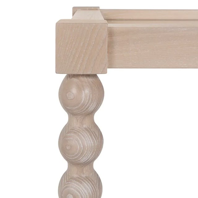 Matthew Izzo Home Isadore Cerused Oak Spindle Leg Bar Cart For Sale - Image 4 of 6