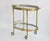 Gold Mid-Century Modern Neoclassical Serving Cart with Glass and Removable Tray, 1960s For Sale - Image 8 of 12