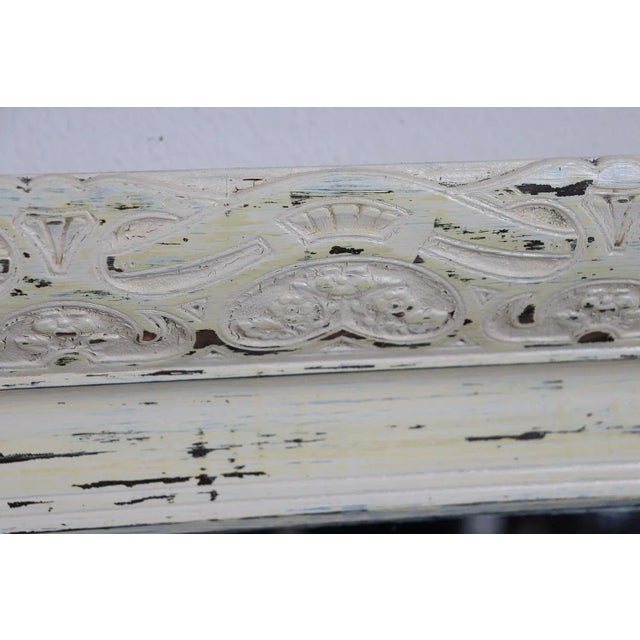 Vintage Lacquered Wood Wall Mirror For Sale - Image 4 of 10