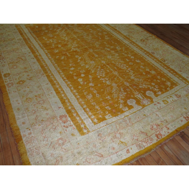 19th Century Angora Wool Oushak Rug For Sale - Image 13 of 18