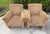 Vintage Postmodern Rolled Arm Club Chairs With Brass Ball Casters, a Pair For Sale - Image 10 of 12