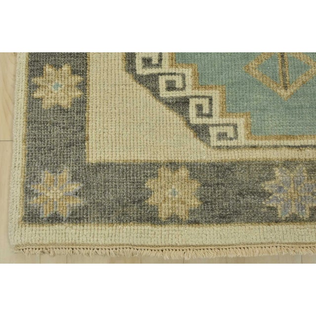 Anatolia Runner 2’11” X 14’2” Ivory Wool Tribal Hand-Knotted Oriental Rug For Sale - Image 10 of 12