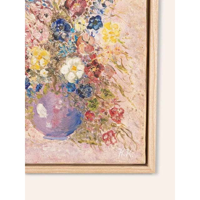 Bouquet, 1920s, Oil on Canvas, Framed For Sale - Image 4 of 8