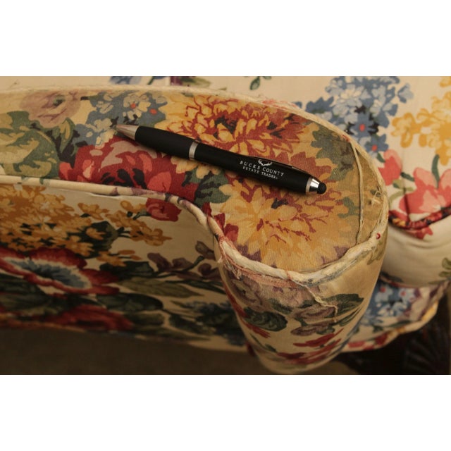 Vintage Chippendale Style Custom Mahogany Ball & Claw Wing Chair For Sale In Philadelphia - Image 6 of 13