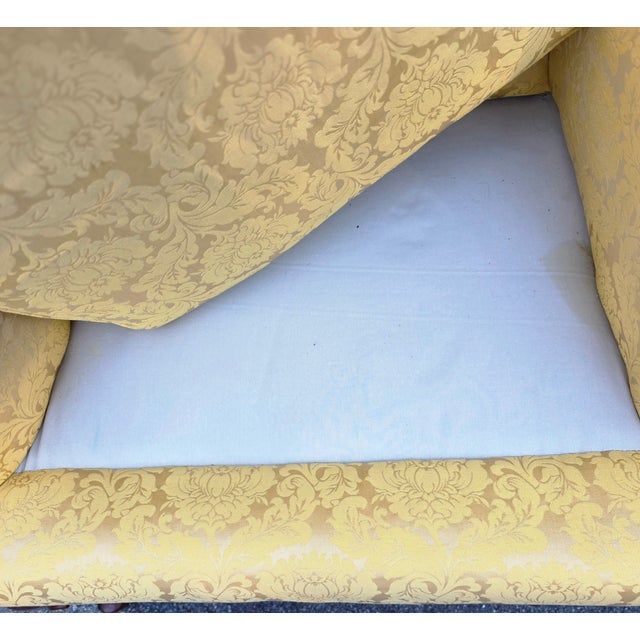 Vintage Queen Anne High Wingback Armchair For Sale - Image 9 of 14