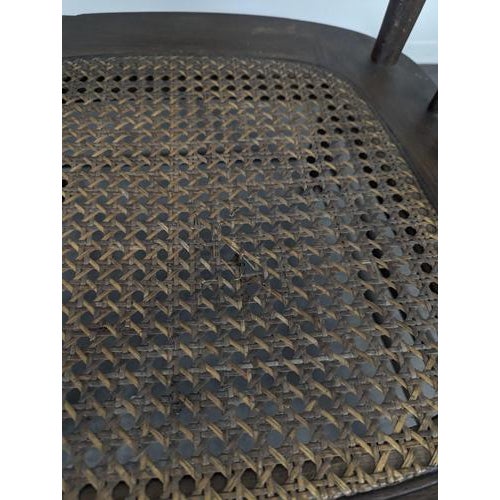 American Armchair with Spindles and Cane Seat For Sale - Image 6 of 12