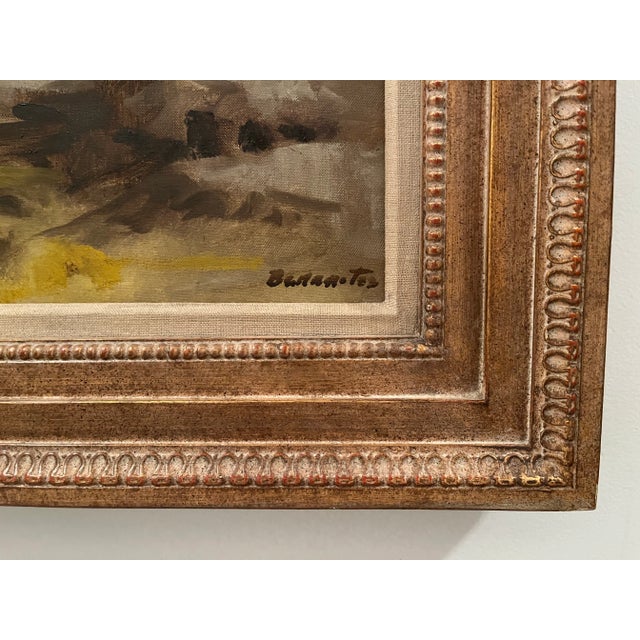 1980s 1980 Original Oil on Canvas Landscape-Custom Framed-Signed-Baranet For Sale - Image 5 of 7