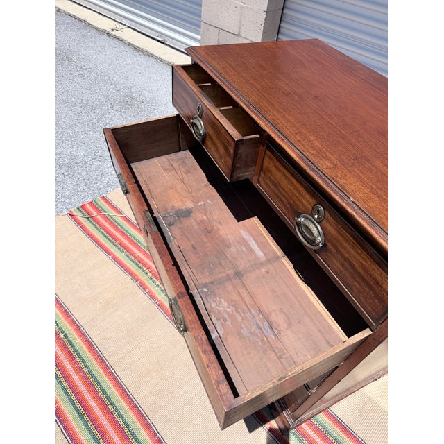 Antique English Georgian Mahogany Chest of Drawers, Circa 1800–1820 For Sale - Image 9 of 9