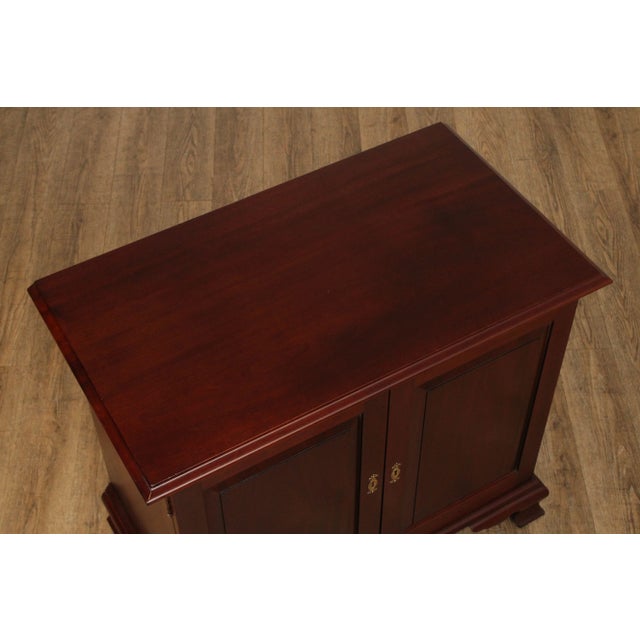 Wood Chippendale Style Custom Mahogany Server Cabinet For Sale - Image 7 of 12