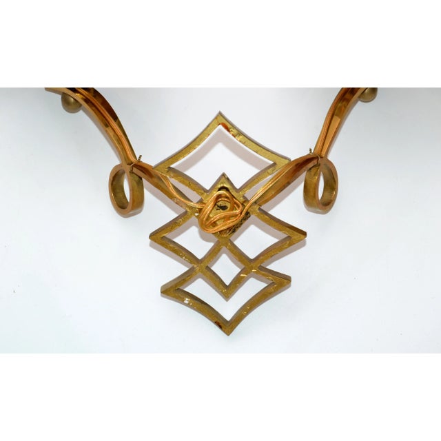 Jules Leleu French Neoclassical Brass Sconces, Wall Lights - Pair For Sale - Image 11 of 13