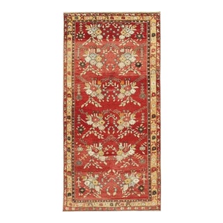 Vintage Turkish Oushak Area Rug 4ft 10in X 8ft 3in For Sale