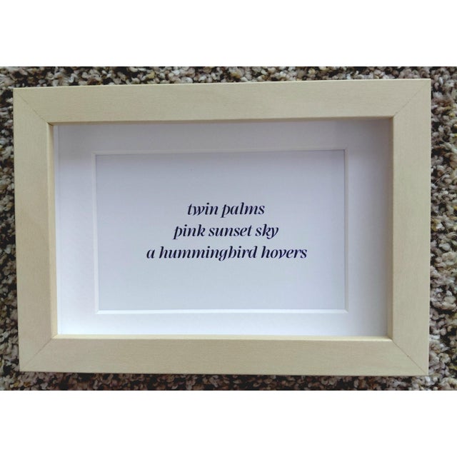 Textile Contemporary Fiber Art Palm Trees Skyscape Set With Haiku by Paula Darnell For Sale - Image 7 of 8
