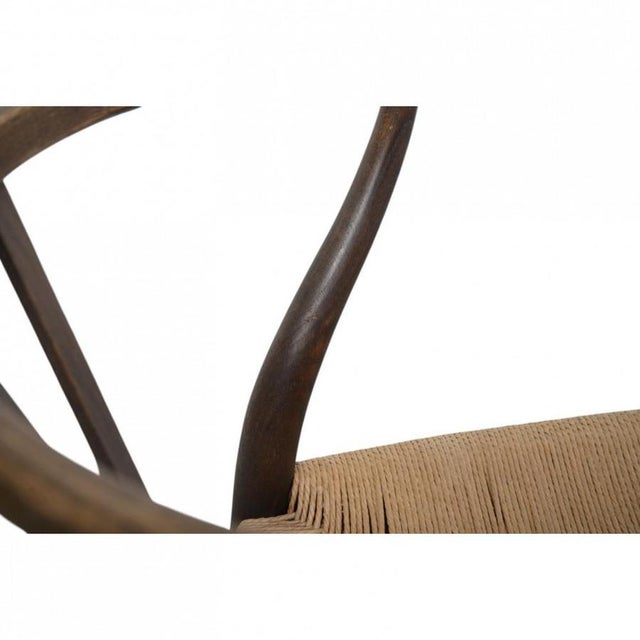 Wood ChH4 Wishbone Chairs in Stained Oak by by Hans J. Wegner, 1990s, Set of 2 For Sale - Image 7 of 18