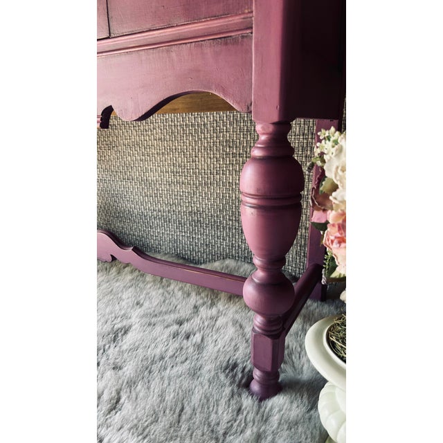 1930s Vintage Romantic Petite Hutch From the 1930s Custom Painted a Beautiful Dusty Pink For Sale - Image 5 of 11
