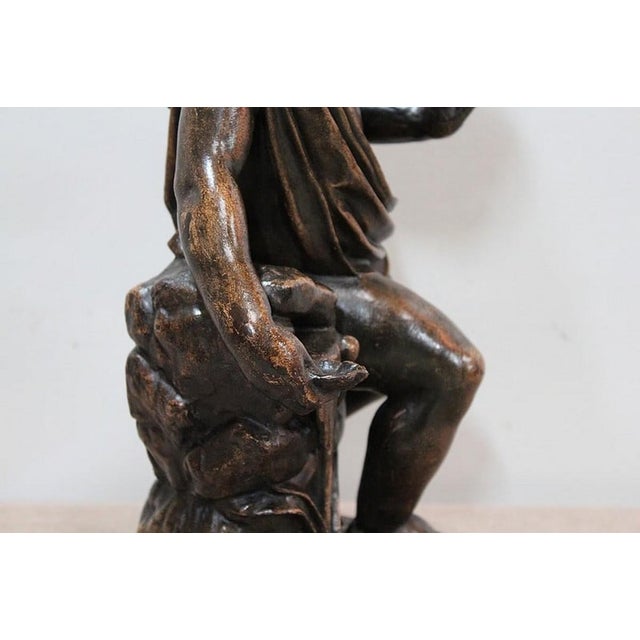 Black Cast Iron Bacchus Drinking from the Spring, 1900 For Sale - Image 8 of 18