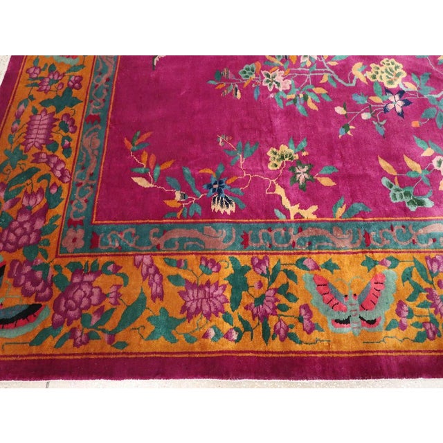 Mid 20th Century Galerie Shabab Collection Mid-20th Century Chinese Nickles Pictorial Room Size Carpet For Sale - Image 5 of 8