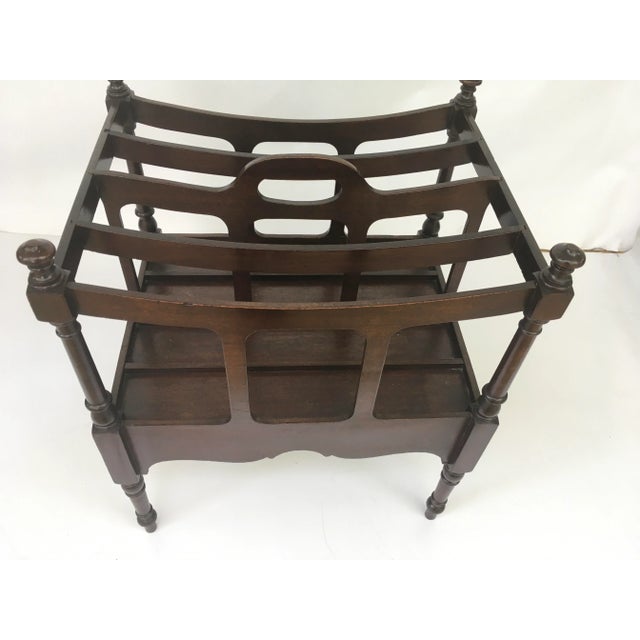 Brown Early 20th Century Colonial Walnut Canterbury For Sale - Image 8 of 9