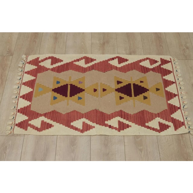 1960s Traditional Wool Oushak Kilim Rug For Sale - Image 4 of 13