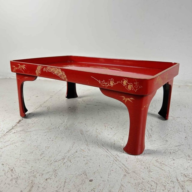 Taisho Era Shu-Nuri Ozen Dinner Set, Japan, 1920s, Set of 7 For Sale - Image 9 of 15