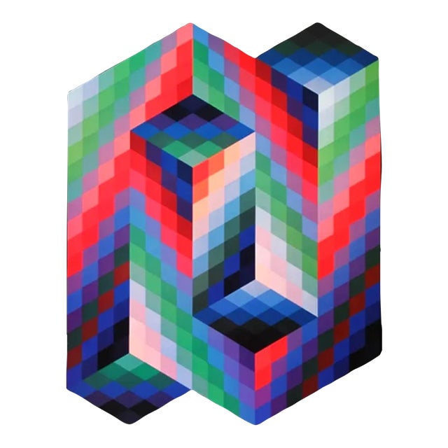 Victor Vasarely Progression 2-7, Optic Art For Sale