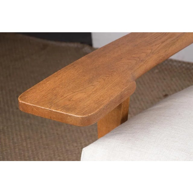 Large Danish Model GE375 Sofa in Oak and Fabric by Hans Wegner for Getama, 1960s For Sale - Image 6 of 18