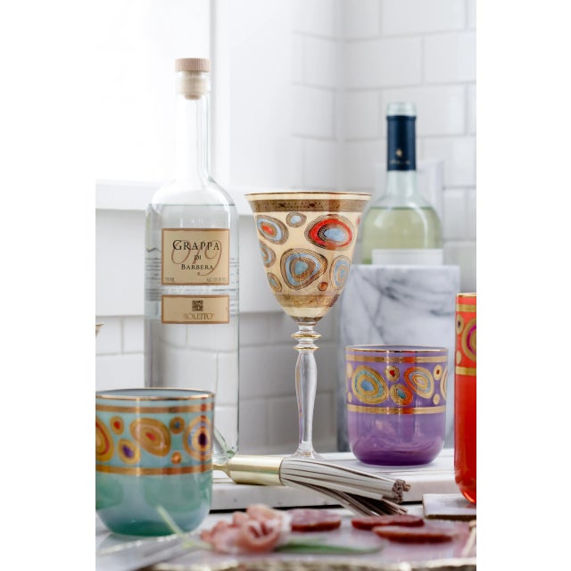 VIETRI Regalia Assorted Stemless Wine Glasses - Set of 4 For Sale - Image 10 of 13