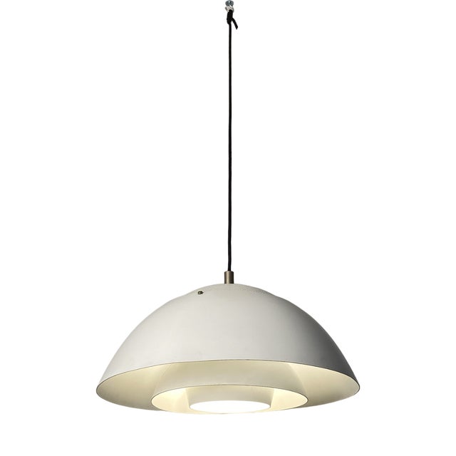 Vintage Hanging Light in White by Nordisk Solar, 1960 For Sale