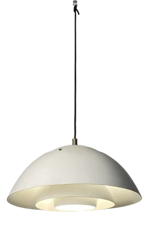 Vintage Hanging Light in White by Nordisk Solar, 1960