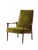Textile Mid 20th Century Styled After Solid Teak Westnofa Norway Olive Green Mohair Lounge Chair For Sale - Image 7 of 9