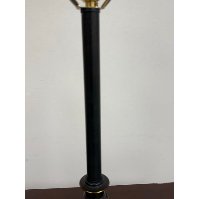 Stiffel Vintage Black & Brass Table Lamps , Pair For Sale - Image 9 of 12