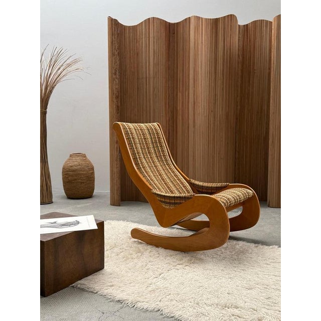 Vintage Rocking Chair in Beech Wood and Bouclé from Casala, Germany, 1960s For Sale - Image 16 of 17