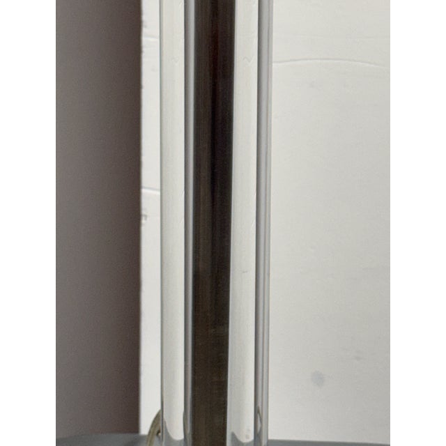 Restoration Hardware Glass Column Table Lamp For Sale - Image 9 of 12
