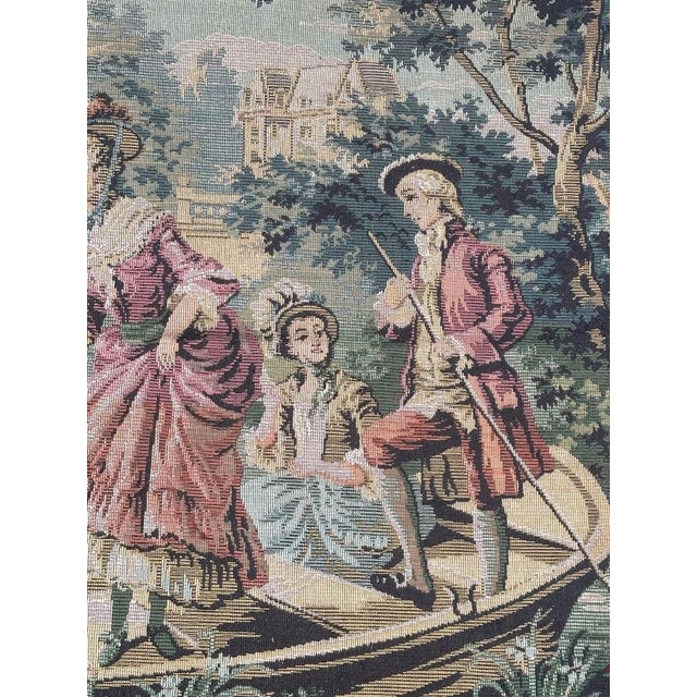 1980s Vintage French Aubusson Style Jacquard Tapestry, 1980s For Sale - Image 5 of 16