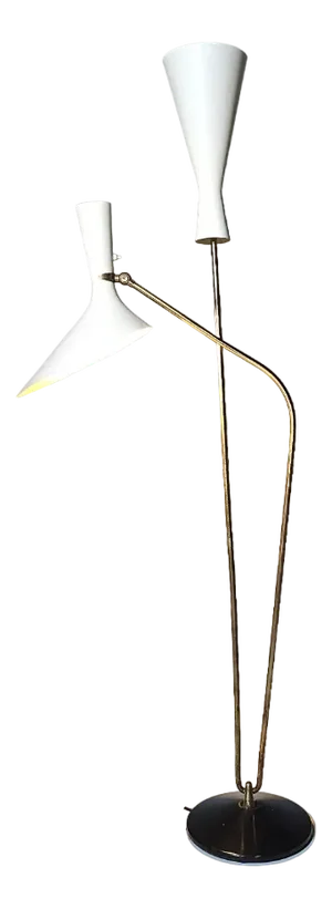 Floor Lamp in Brass by Carl Moor for Bag Turgi, 1950s