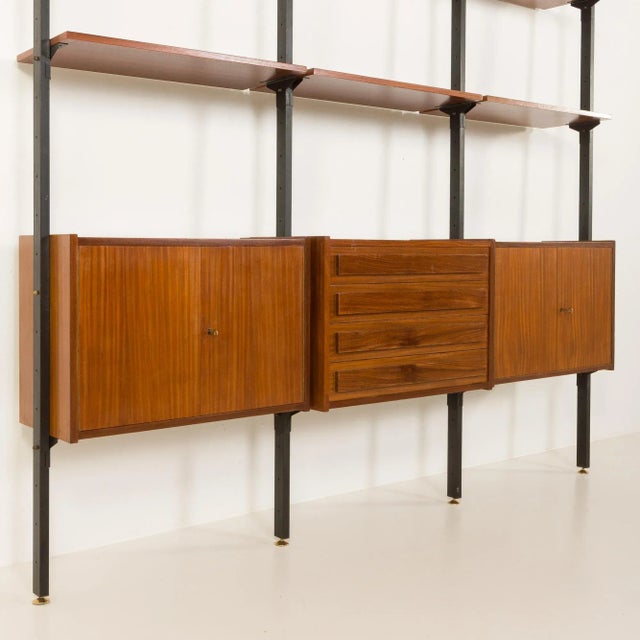Mid-Century Modern Italian Floor-to-Celling Bookcase in the style of Franco Albini, Italy, 1960s For Sale - Image 9 of 18